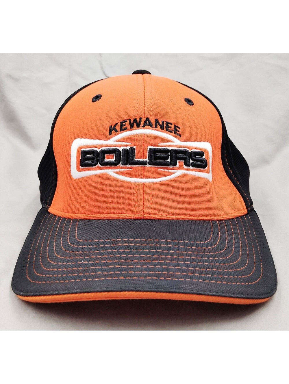 Kewanee Boilers Hat Pacific Headwear 398F M2 Flexfit Orange Black MED-XL Cap